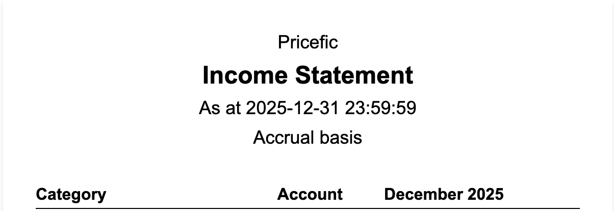 Income Statements